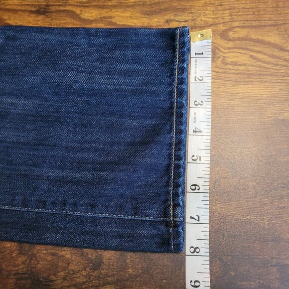 Talbots Jeans Womens 2 Straight Crop Low Rise Button Flap Pocket Dark Wash Denim - Picture 10 of 11